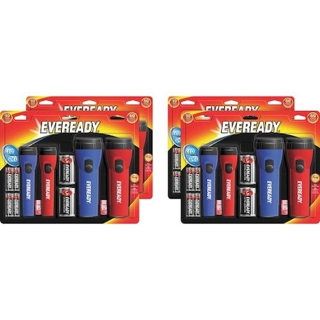 Eveready FLASHLIGHTS, LED, 2SLIM&2 STD, 4PK EVEEVM5511SCT